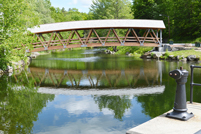 Sunapee Harbor, NH - Sugar River Bridge - Close up, Reflection